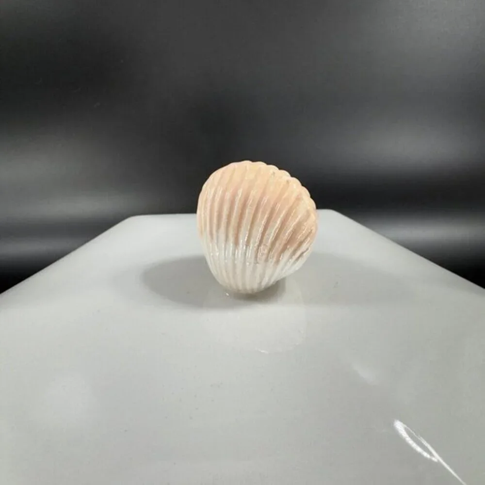 Vintage Rosenthal Netter Hexagonal Seashell Container Jar With Lid Made in Italy